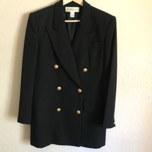 Jones New York Black classic double button blazer